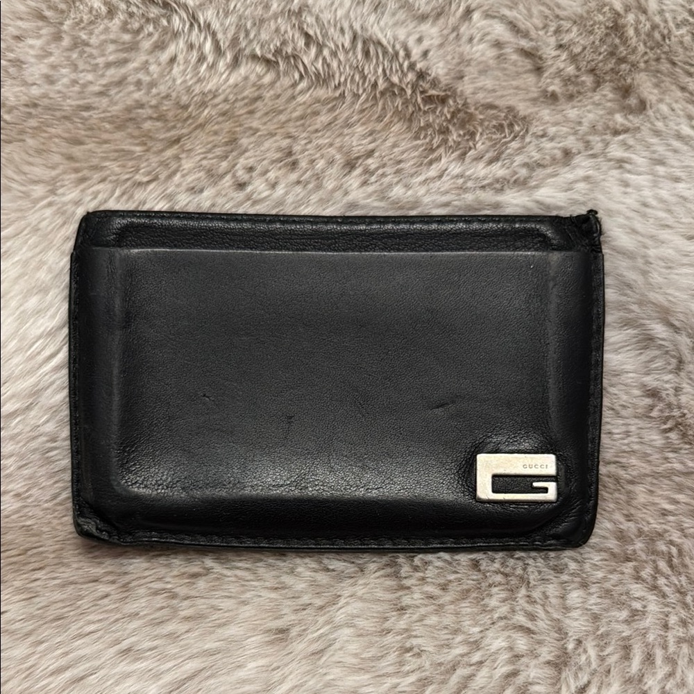 Gucci Black Leather Key & Card Holder